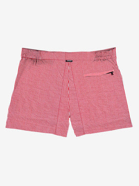 Costume da bagno da uomo a righe rosse