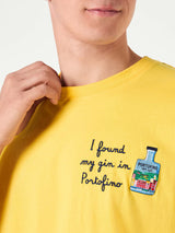 Herren-T-Shirt aus Baumwolle mit der Stickerei „ I found my gin in Portofino“ | PORTOFINO DRY GIN SONDEREDITION