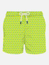 Man swim shorts jelly fish fluo print