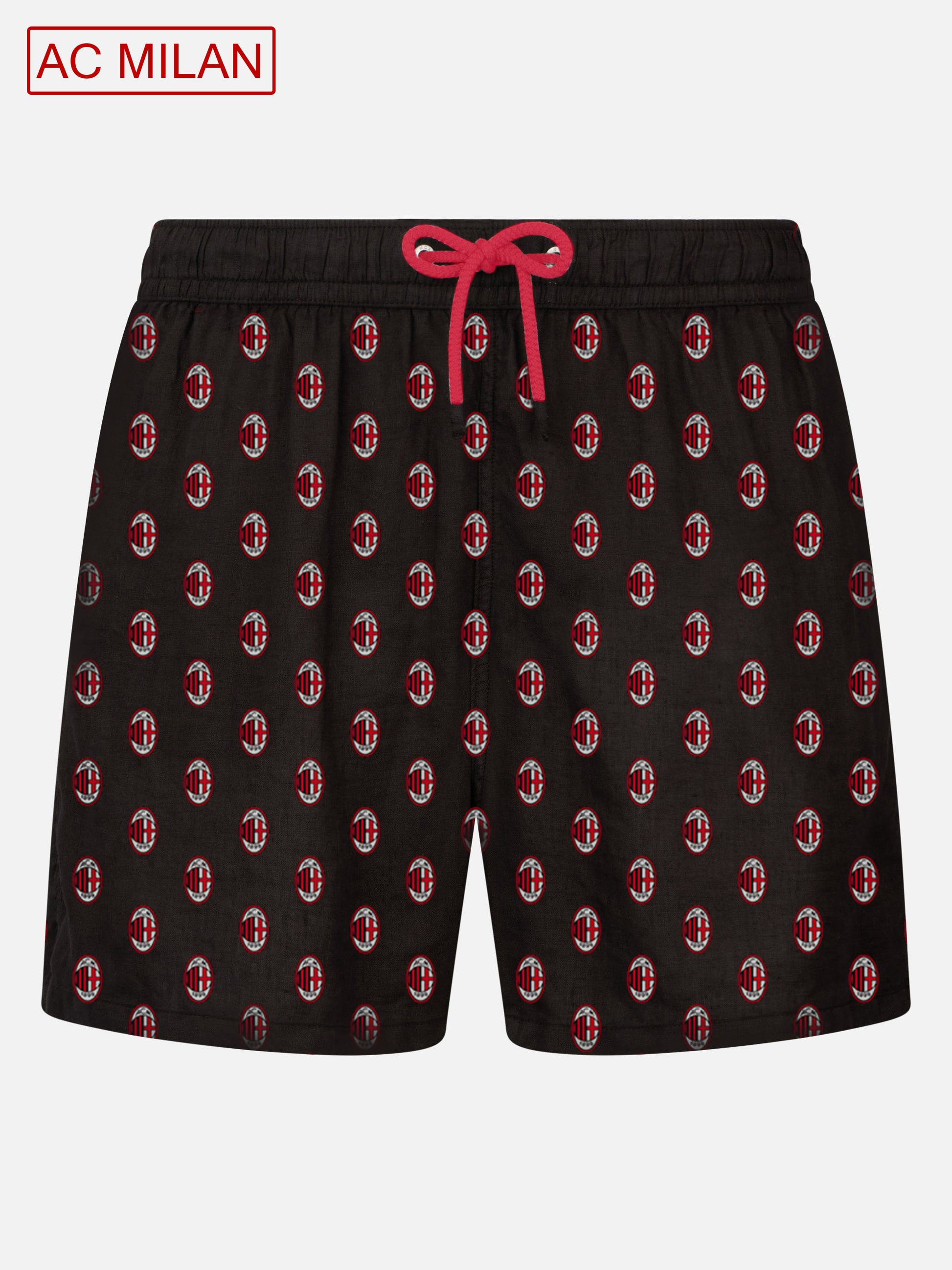 Man light fabric swim shorts with Milan print MILAN SPECIAL EDITION XS