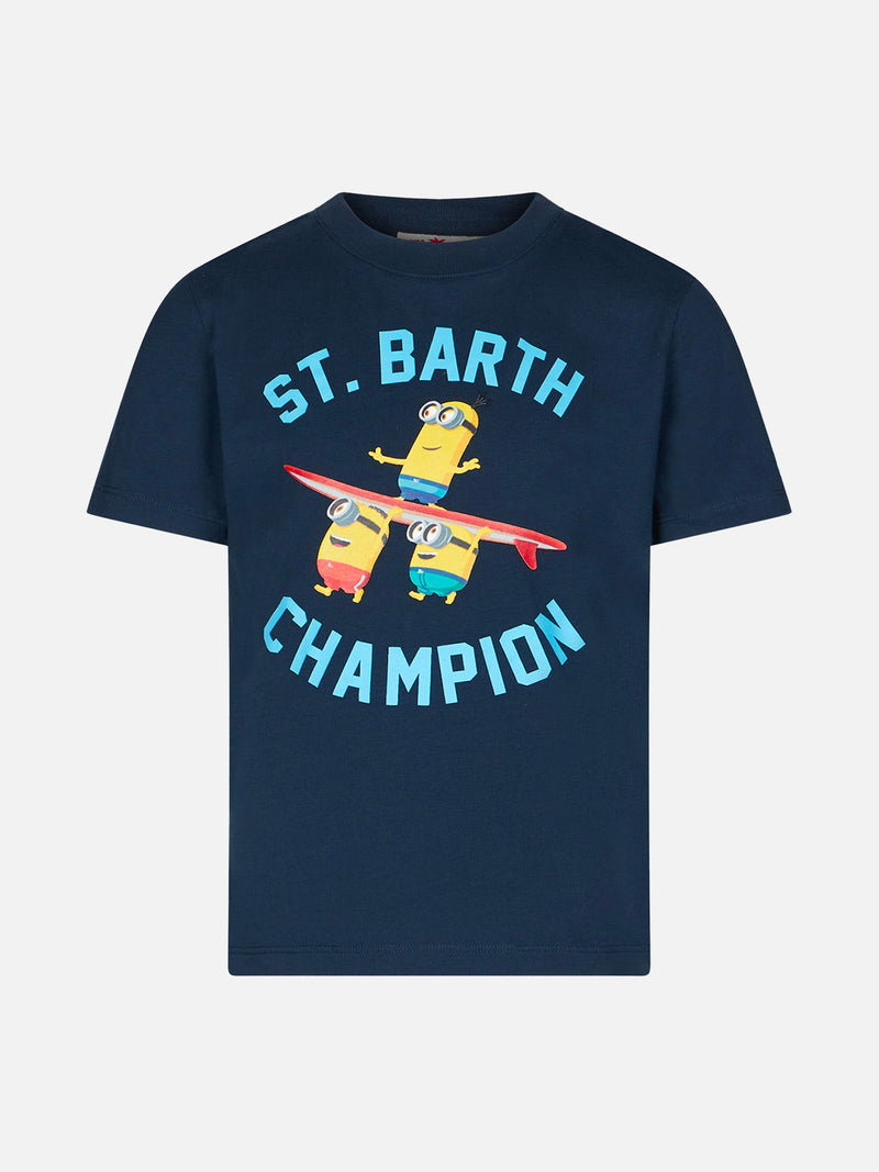 T-shirt da bambino in cotone con stampa St. Barth Champion Minions | MINIONS EDIZIONE SPECIALE