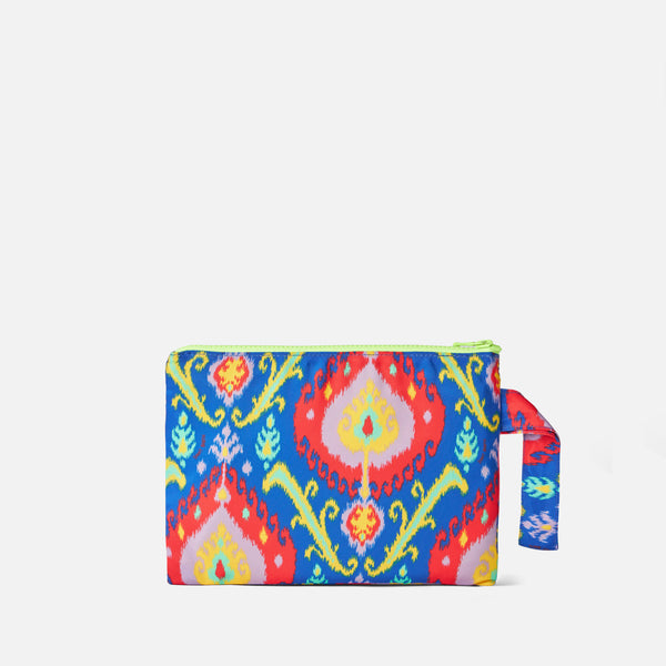 Pareasy-Nylon-Pochette mit Ikat-Print