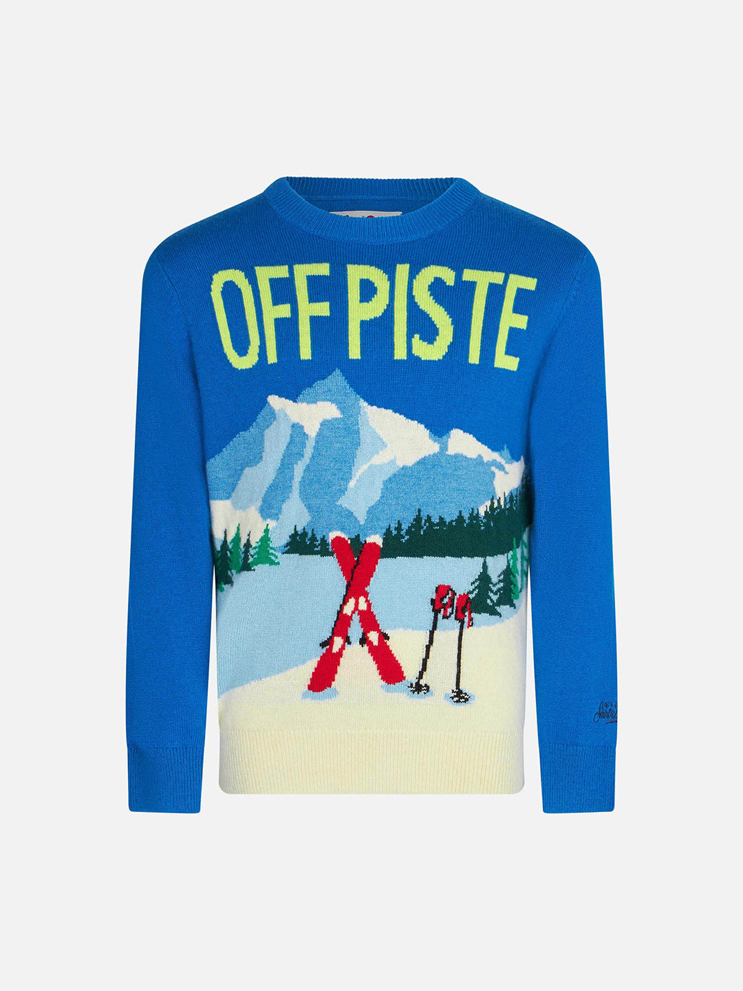 Maglione da bambino con stampa cartolina montagne
