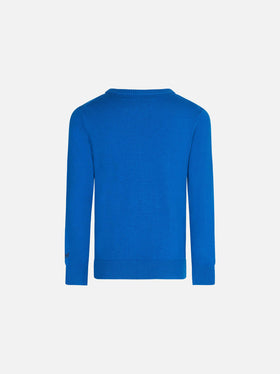 Maglione da bambino con stampa cartolina montagne