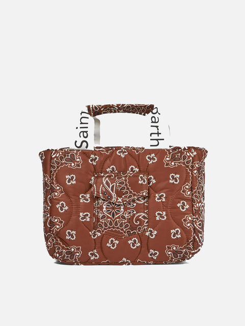 Puffer handbag with bandanna print - MC2 Saint Barth