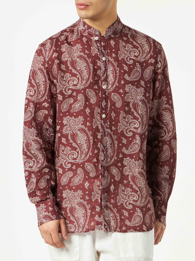 Camicia da uomo con stampa paisley