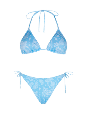 Bikini da donna a triangolo con stampa paisley