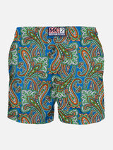 Herren-Badeshorts aus leichtem Stoff mit Paisley-Print