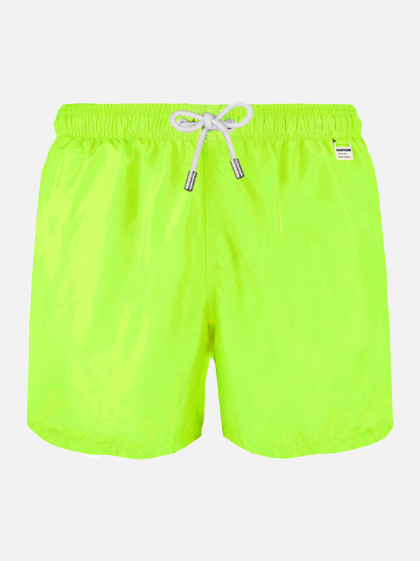 Man fluo yellow swim shorts | PANTONE™ SPECIAL EDITION