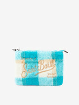 Pouch a tracolla Parisienne in lana con stampa check