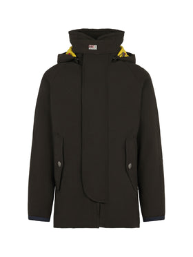 Man hooded military green parka jacket Voyager - MC2 Saint Barth