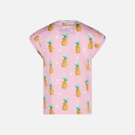 T-shirt da bambina con stampa ananas