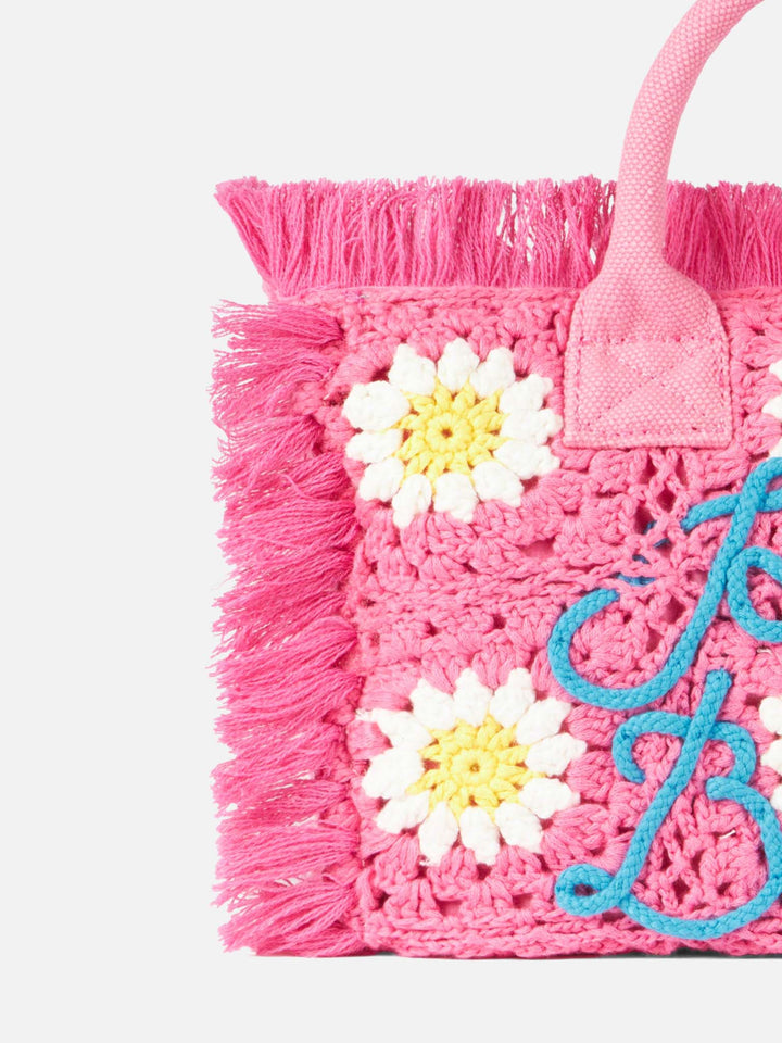 Colette handbag with crochet flower patches - MC2 Saint Barth