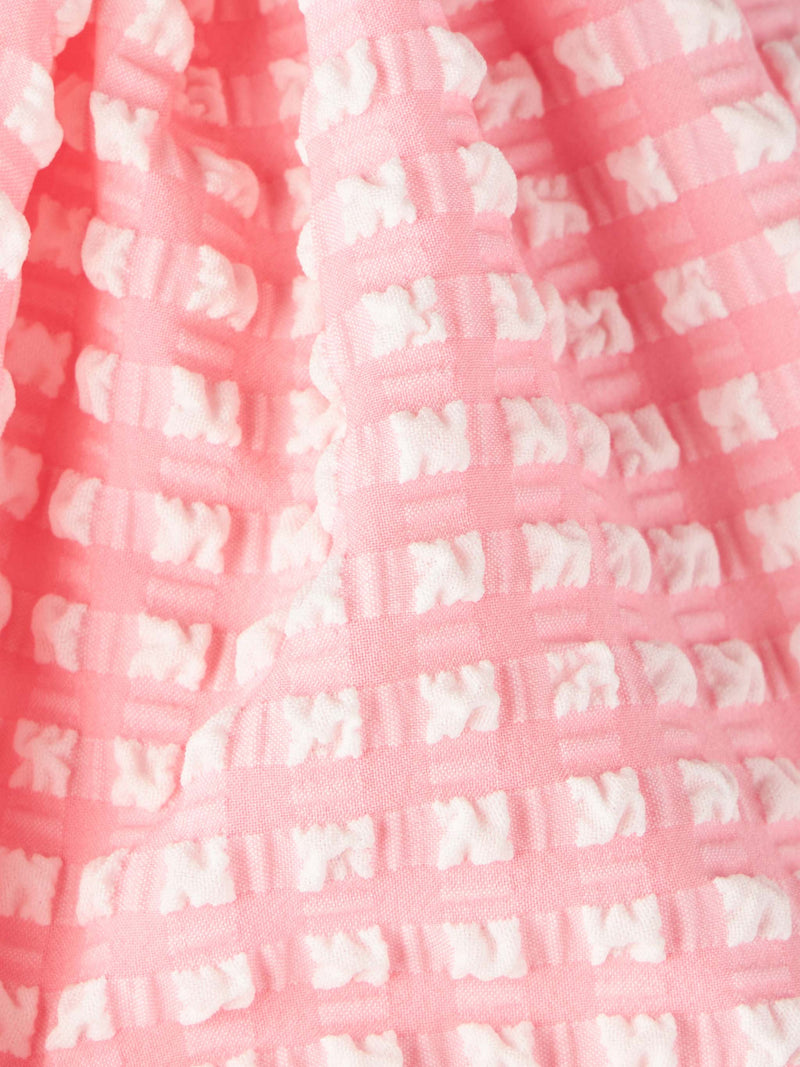 Woman pink gingham hairband