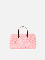 Borsa Vivian jumbo in tricot rosa