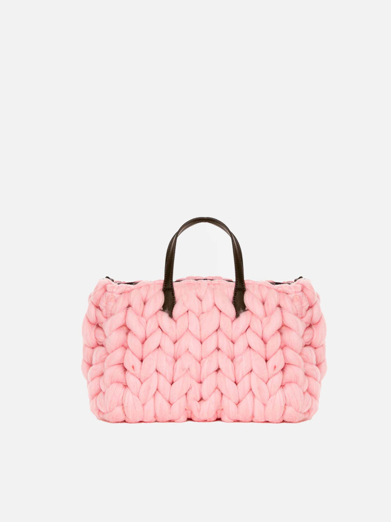 Borsa Vivian jumbo in tricot rosa