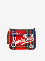 Parisienne red tartan cross-body pouch bag