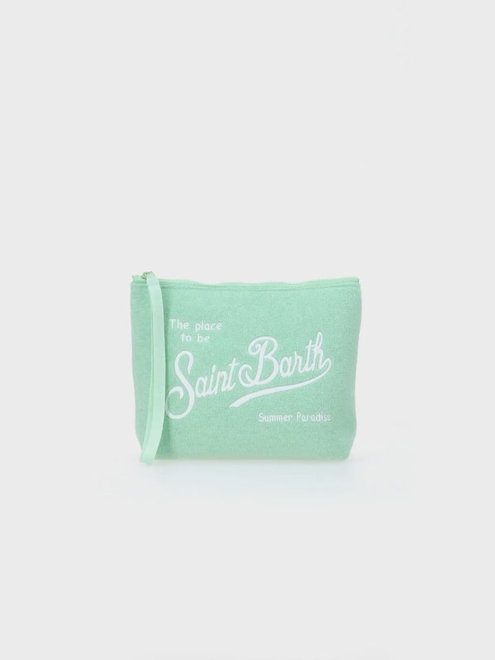 Sage green terry pochette Aline