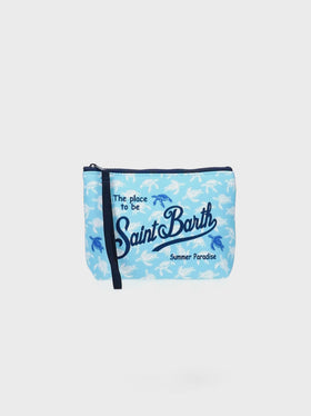 Aline scuba pochette with turtles print