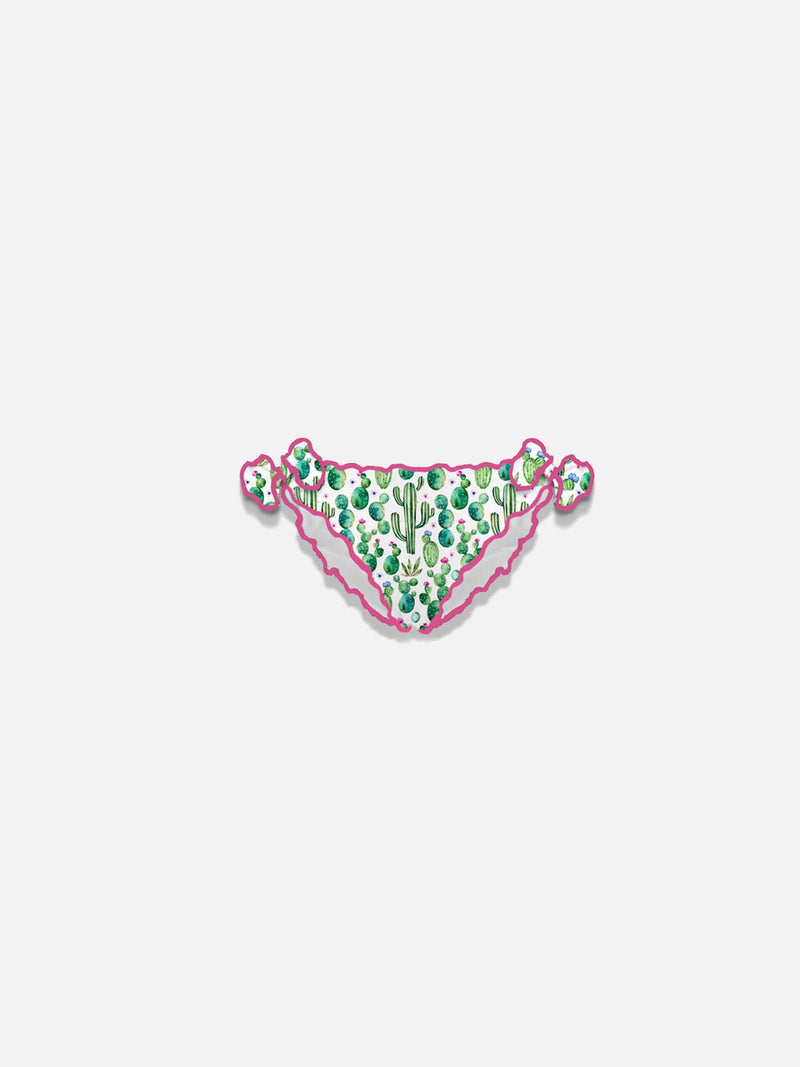 Girl swim briefs with cactus