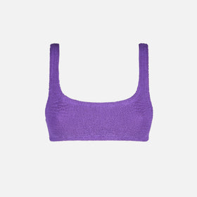 Costume da bagno bralette viola crinkle per donna