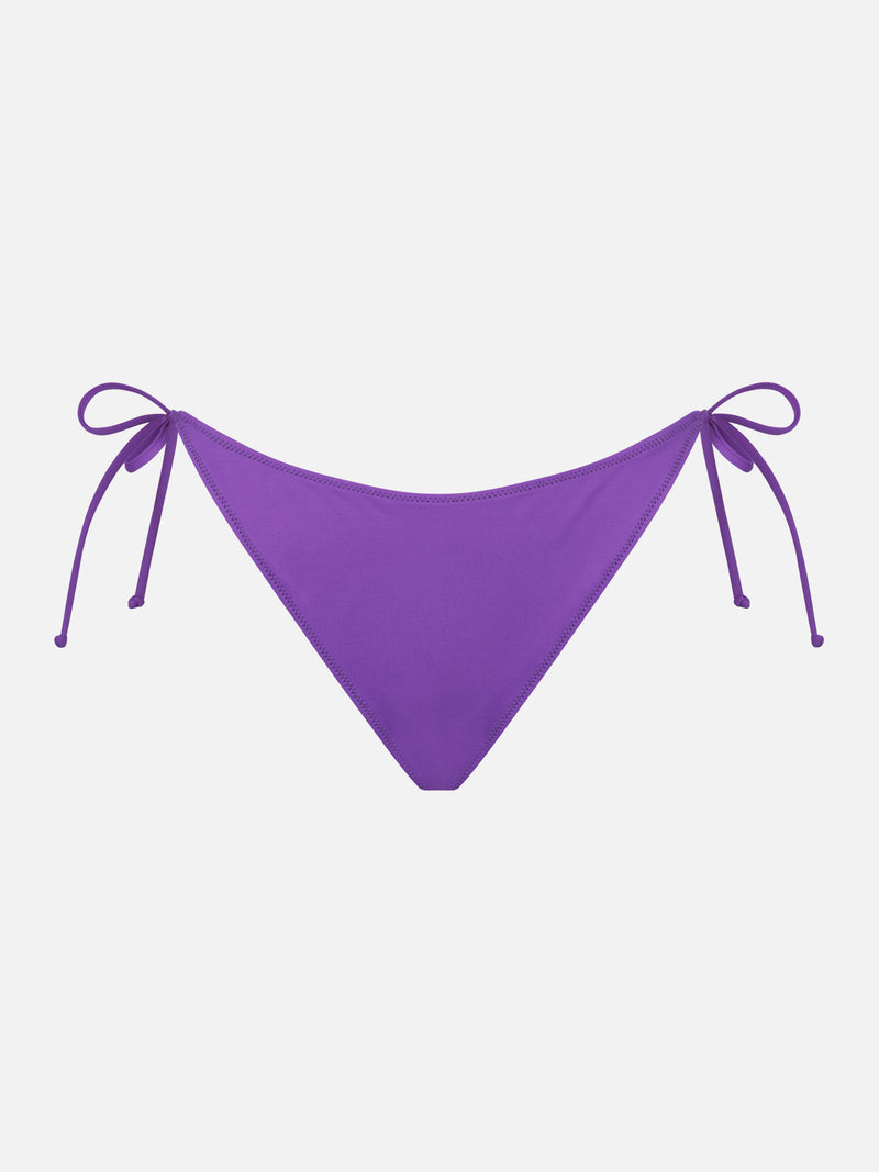 Woman purple swim briefs