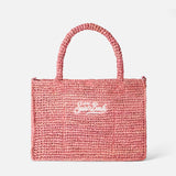 Rosa Basthandtasche von Colette mit Saint-Barth-Stickerei