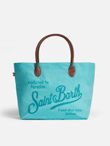 Foldable bag in technic fabric with Saint Barth print