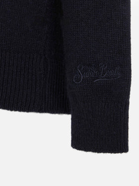 Maglione da bambino girocollo con stampa auto