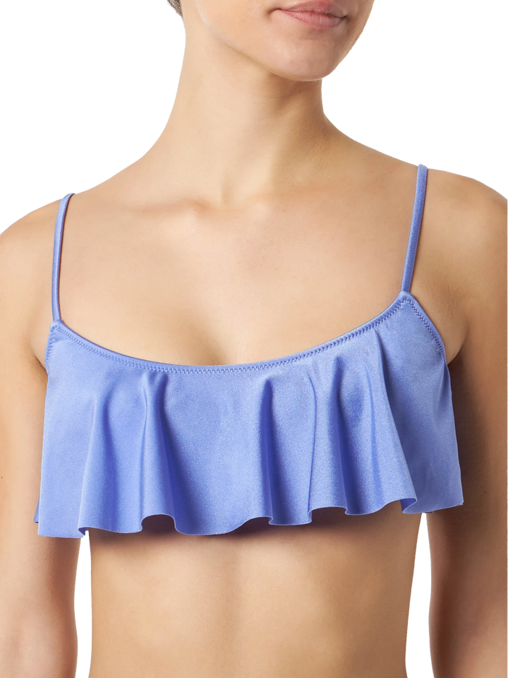 Fliederfarbenes Damen-Bralette mit Volant