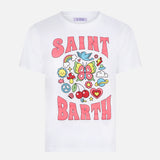 T-shirt da donna in cotone con stampa Saint Barth