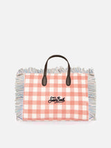 Colette wooly gingham handbag