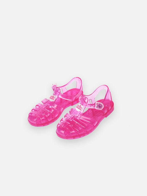 Girls' fluo pink Jelly Sandals