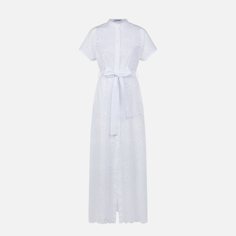 Woman white sangallo dress Keira