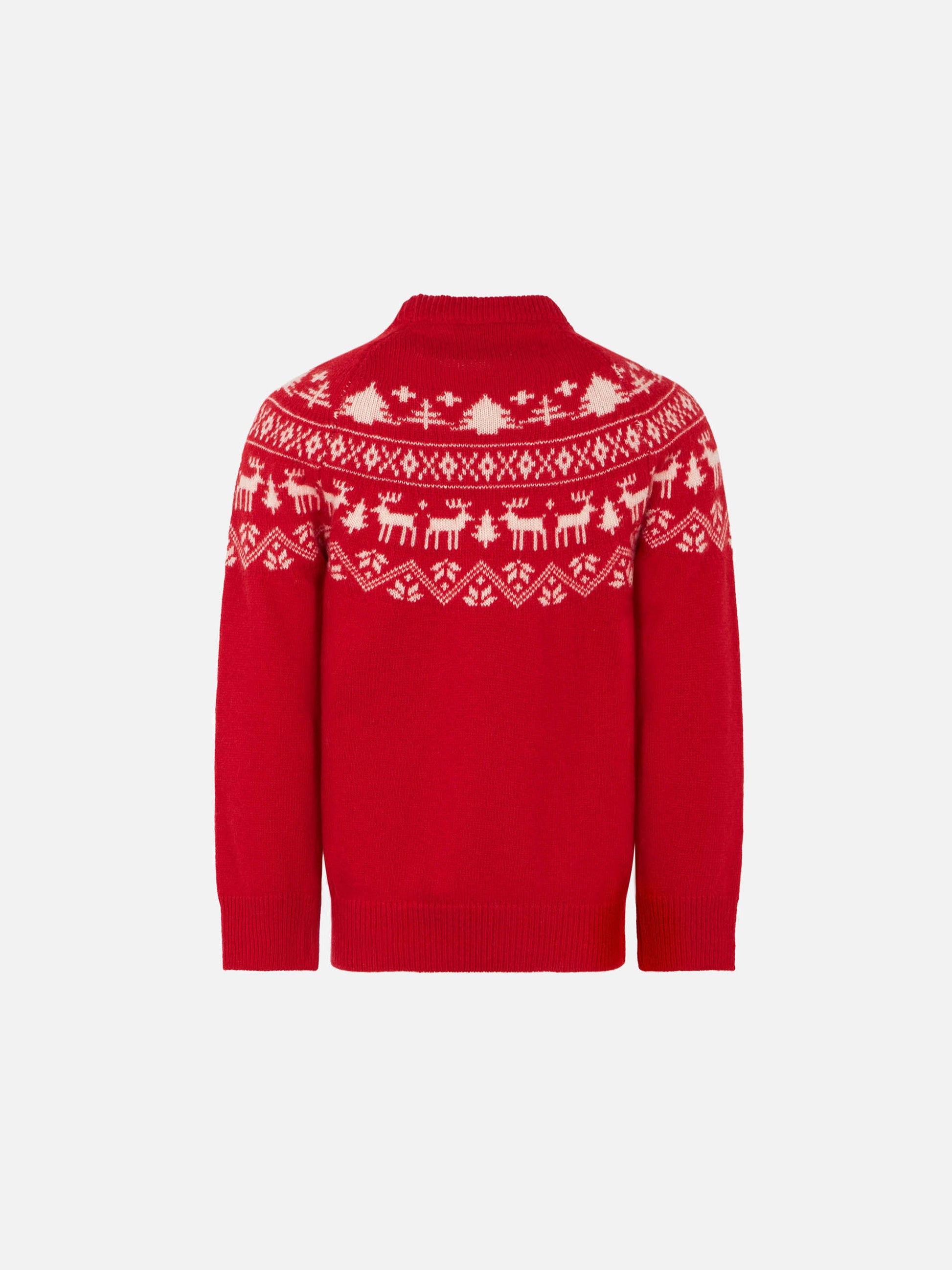 Kid crewneck sweater with Santa Claus norwegian print - MC2 Saint Barth