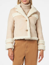 Kurze Damenjacke im Shearling-Stil