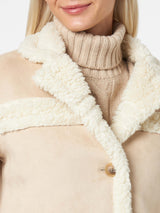 Giubbotto corto da donna modello shearling