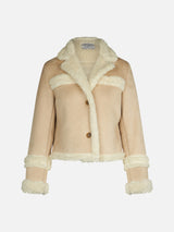 Giubbotto corto da donna modello shearling