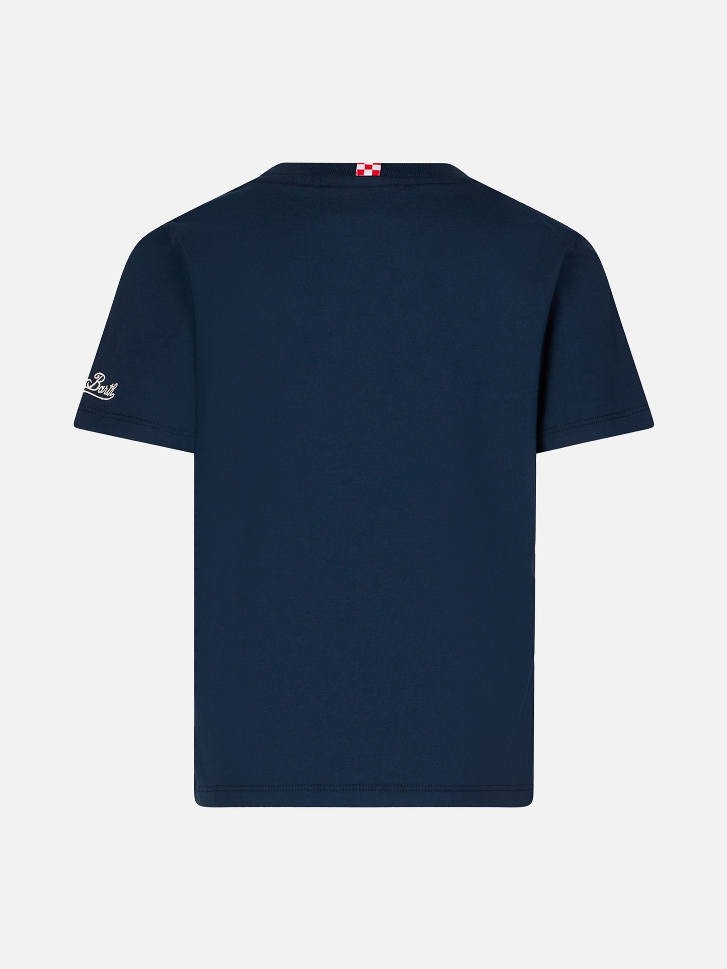 Baumwoll-T-Shirt für Jungen mit St. Barth Surfer Schlumpf | ©PEYO SONDERAUSGABE