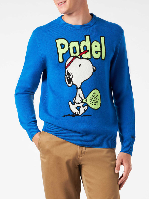 Man crewneck sweater with Snoopy padel jacquard print | SNOOPY - ©PEANUTS SPECIAL EDITION