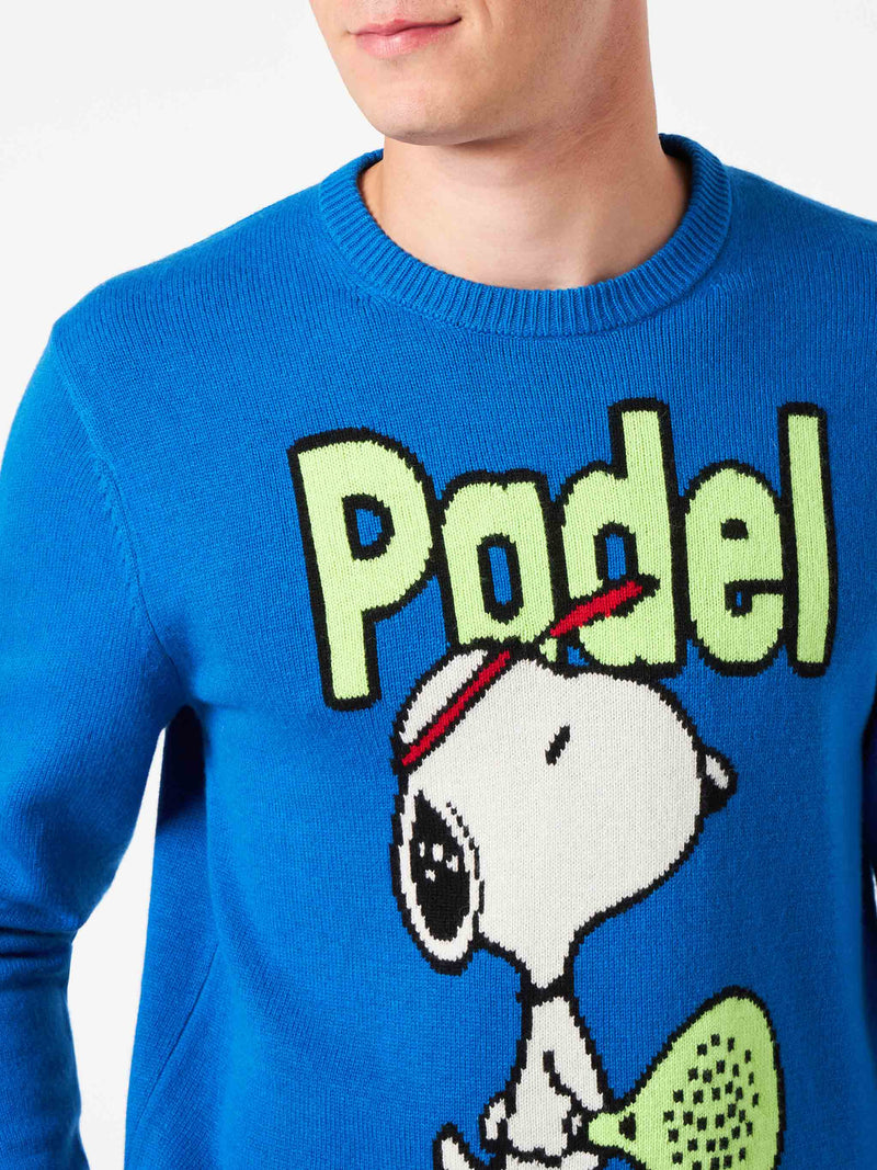 Rundhalspullover für Herren mit Snoopy-Padel-Jacquard | SNOOPY – ©PEANUTS SPECIAL EDITION