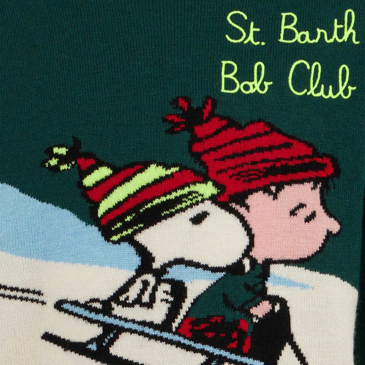 Maglione da bambino con jacquard Snoopy e ricamo St. Barth Bob Club| EDIZIONE SPECIALE PEANUTS™ - SNOOPY