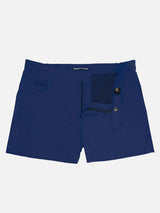 Solid blue navy swim shorts