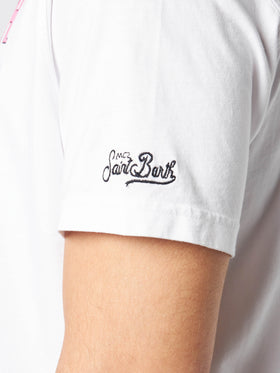 Herren-T-Shirt aus Baumwolle mit St.Barth Airlines-Aufdruck