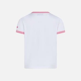 Girl cotton t-shirt with St. Barth paradise print