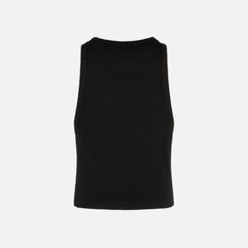 Canotta crop in cotone con ricamo St. Barth