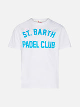 T-shirt da bambino in cotone con stampa St. Barth Padel Club