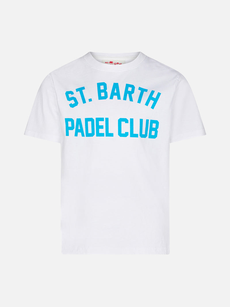 Boy cotton t-shirt with St. Barth Padel Club print