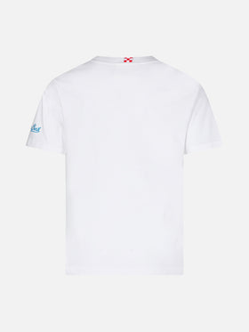 T-shirt da bambino in cotone con stampa St. Barth Padel Club