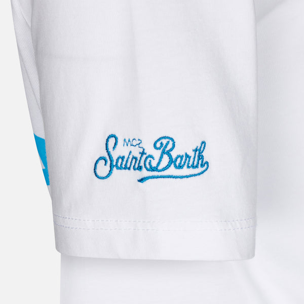 Boy cotton t-shirt with St. Barth Padel Club print